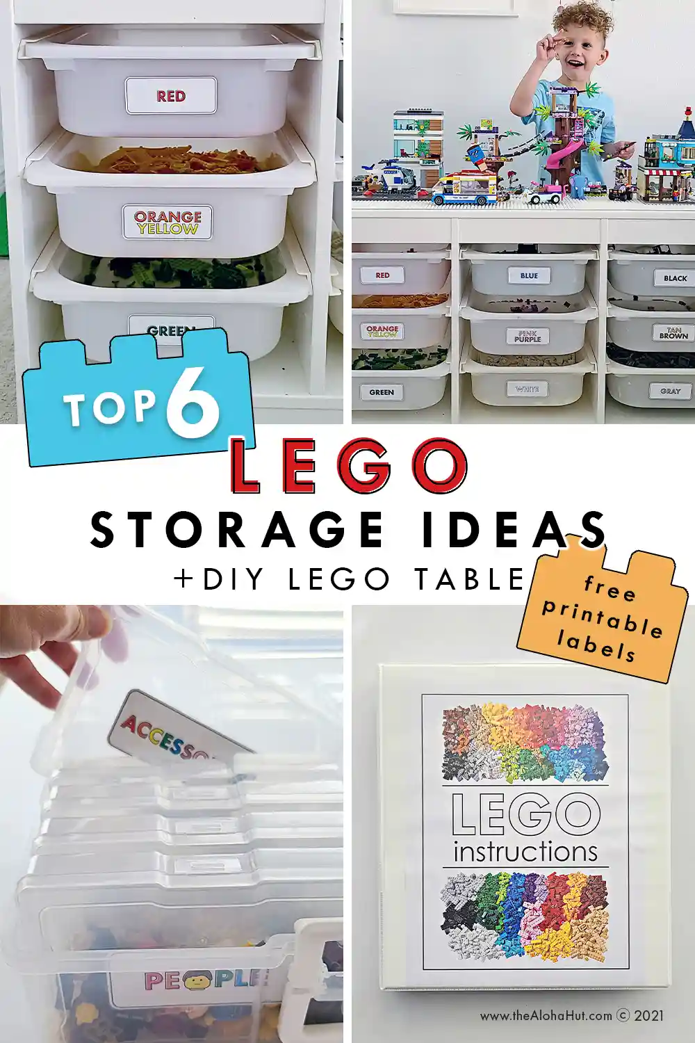 Lego Storage Ideas & DIY Lego Table - The Aloha Hut